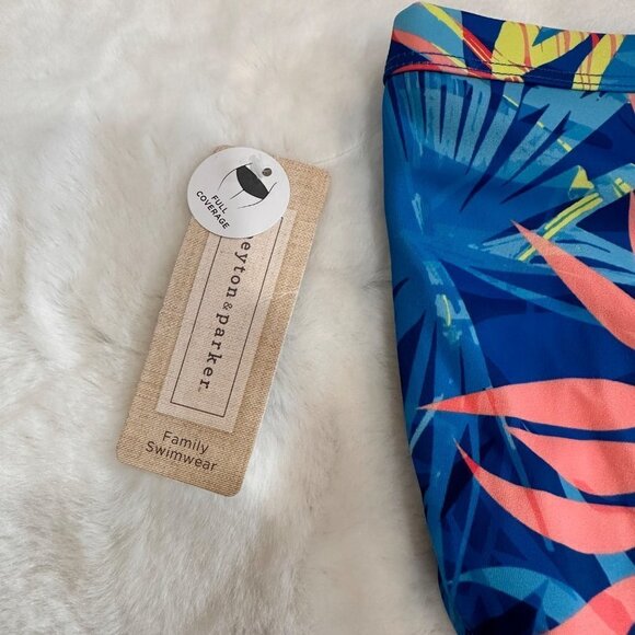 NWT Peyton & Parker "Under the Sea" Tropical High-Rise Bathing Suit Bottom - Picture 4 of 9